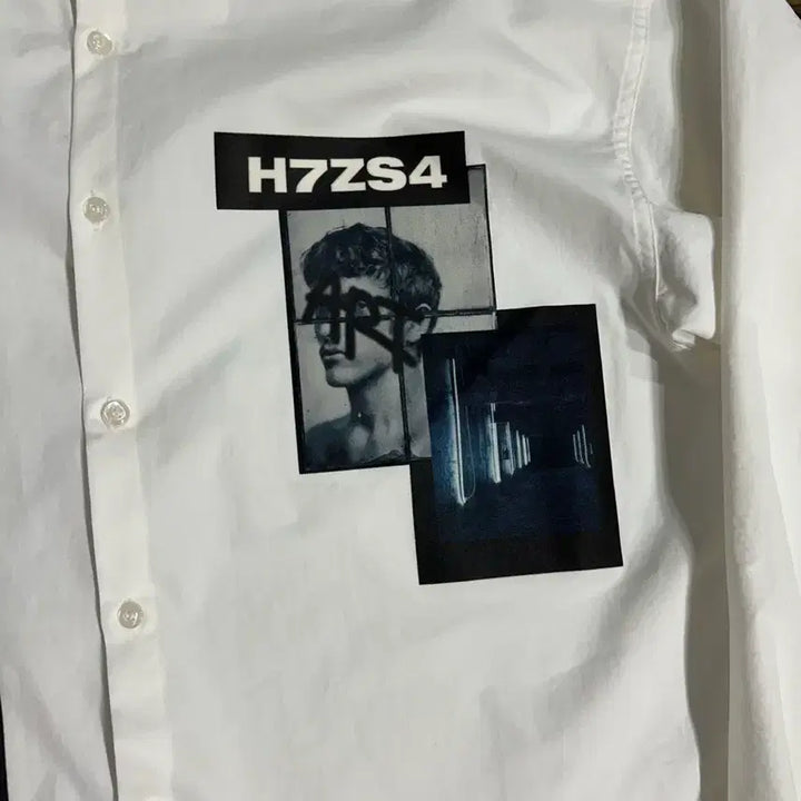 [BUNJANG] 2nd ARCHIVE Printing White Shirt Oversized Fit XL~XX / 2nd ARCHIVE 세컨드 아카이브 프린팅 화이트 셔츠 오버핏XL~XX