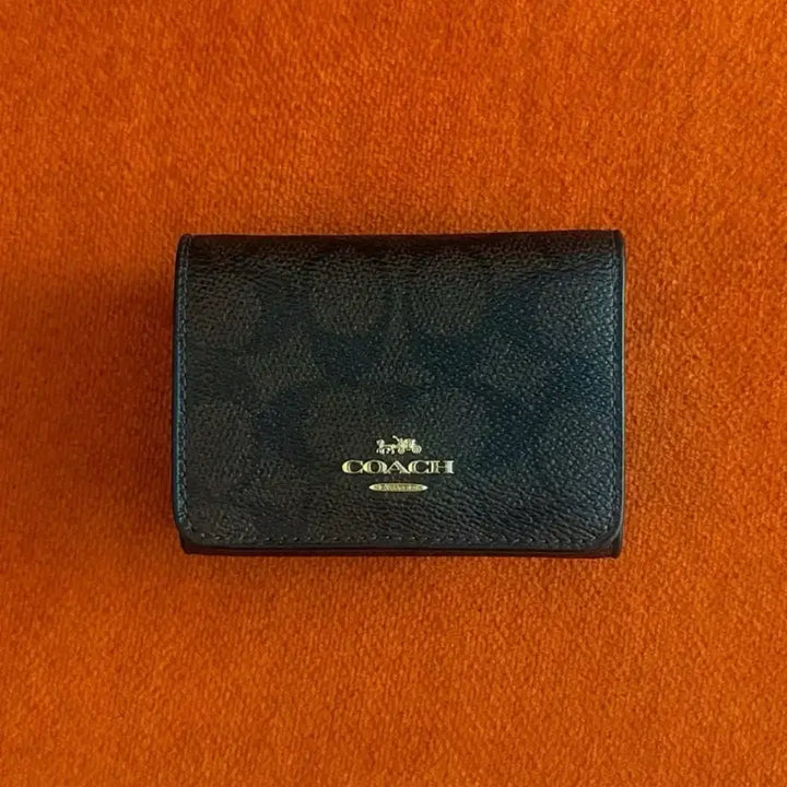 [BUNJANG] Coach Signature Wallet Black Brown / 코치 시그니처 반지갑 블랙 브라운