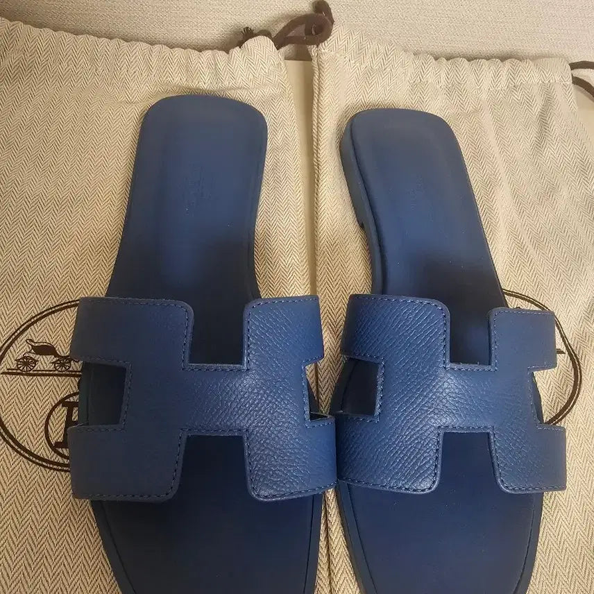 [BUNJANG] Hermes Oran Navy Slippers / 에르메스 오란 슬리퍼 네이비 36사이즈 판매합니다.