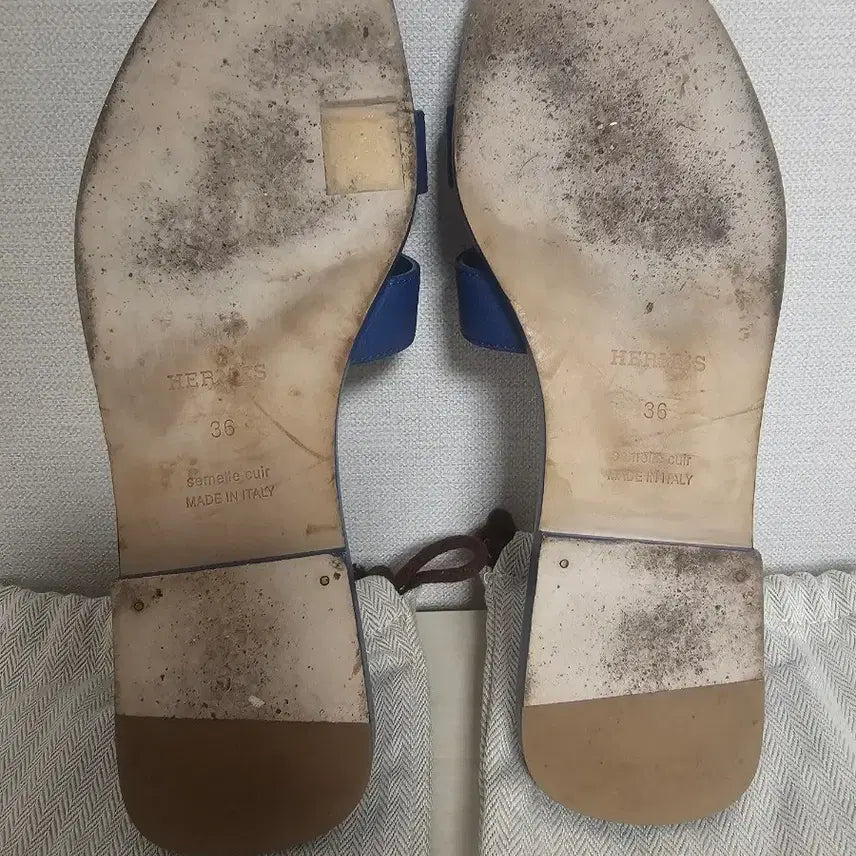 [BUNJANG] Hermes Oran Navy Slippers / 에르메스 오란 슬리퍼 네이비 36사이즈 판매합니다.