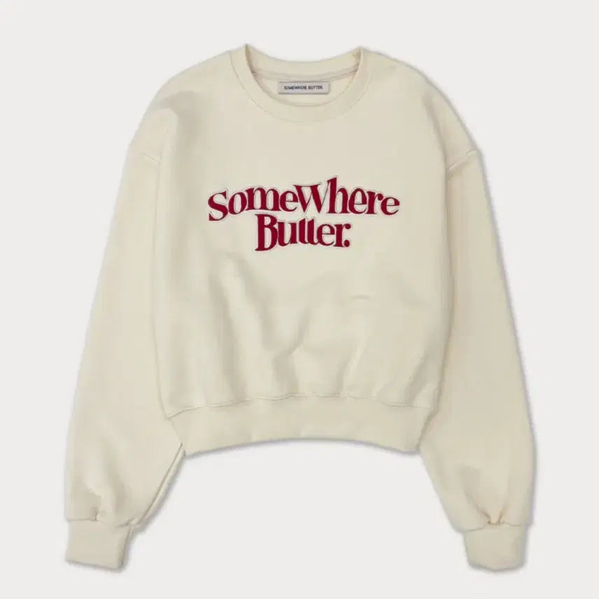 [BUNJANG] Somewhere Better Logo Sweatshirt Cream / 썸웨어버터 맨투맨 크림 아이보리 버터 sweatshirt cream