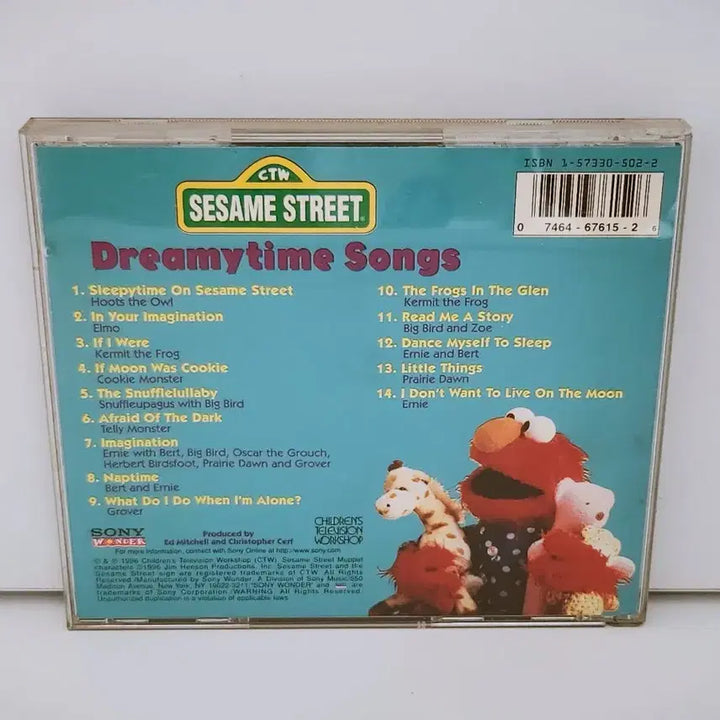 [BUNJANG] 1996 Sesame Street Dreamytime Songs CD / (5월 세일)[고전완구] 1996 세서미 스트리트 캐릭터들 자장가 앨범