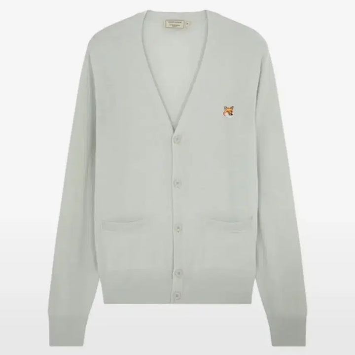 [BUNJANG] Maison Kitsune Fox Head Cardigan Light Gray / 메종 키츠네 폭스 헤드 가디건 라이트 그레이 판매합니다(M)