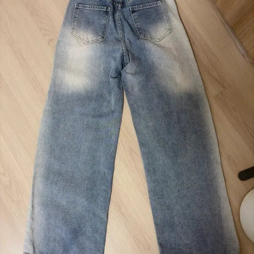 [BUNJANG] Vintage Washed Wide Denim Pants / 빈티지 워싱 와이드 데님