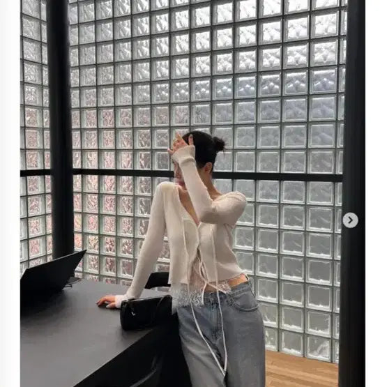 [BUNJANG] RIMINE Lace Cardigan (Black) / RIMINE 레이스 가디건 (블랙)
