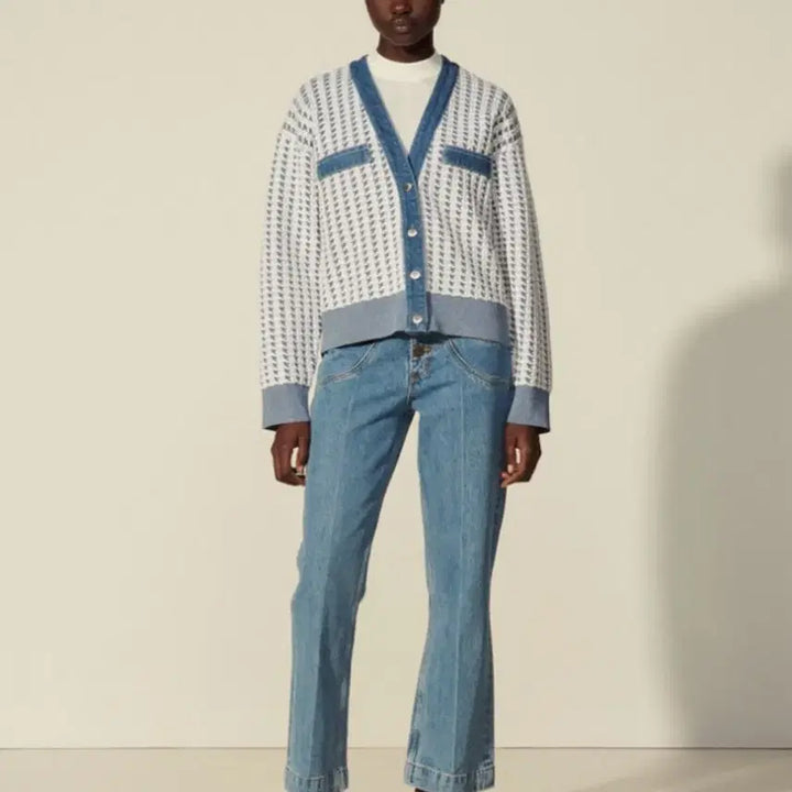 [BUNJANG] Sandro Denim Cardigan / 산드로 데님 가디건