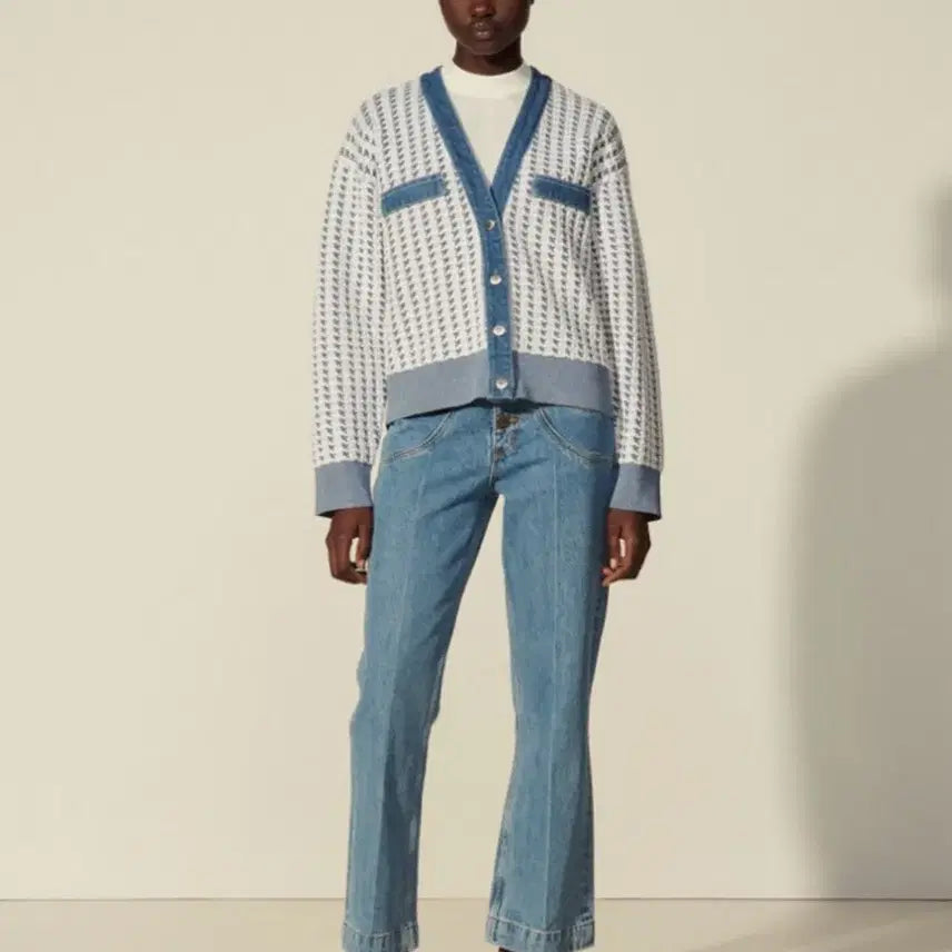 [BUNJANG] Sandro Denim Cardigan / 산드로 데님 가디건