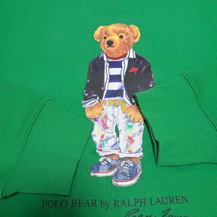 [BUNJANG] Polo Ralph Lauren Polo Bear Sweatshirt Green / 폴로 랄프로렌 폴로베어 맨투맨 그린폴로 베어 맨투맨 곰돌이맨투맨 M100