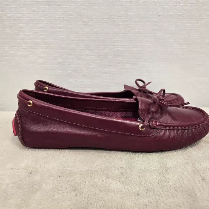 [BUNJANG] Tory Burch Burgundy Leather Driving Shoes - Size 260mm / 토리버치 드라이빙슈즈 플랫슈즈 버건디 260
