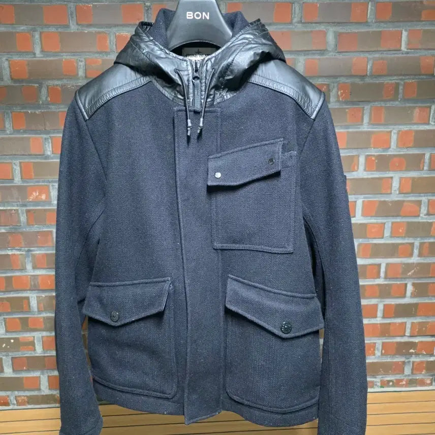 [BUNJANG] Stone Island Panno Speciale Wool Nylon Hooded Jumper - Archive Grade (L) / [S급 아카이브] 스톤아일랜드 판노 스페셜레(Panno Special)