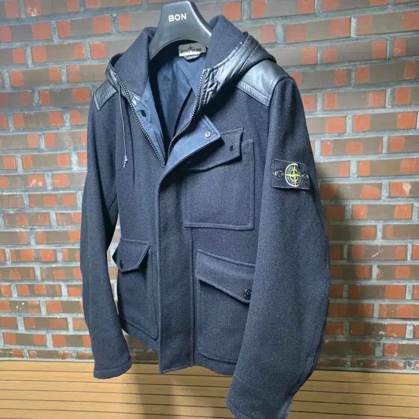 [BUNJANG] Stone Island Panno Speciale Wool Nylon Hooded Jumper - Archive Grade (L) / [S급 아카이브] 스톤아일랜드 판노 스페셜레(Panno Special)