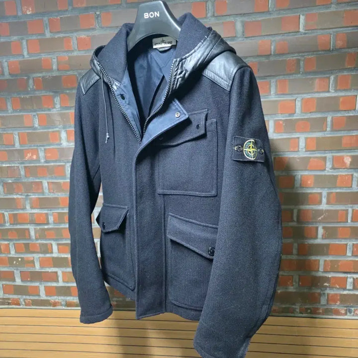 [BUNJANG] Stone Island Panno Speciale Wool Nylon Hooded Jumper - Archive Grade (L) / [S급 아카이브] 스톤아일랜드 판노 스페셜레(Panno Special)