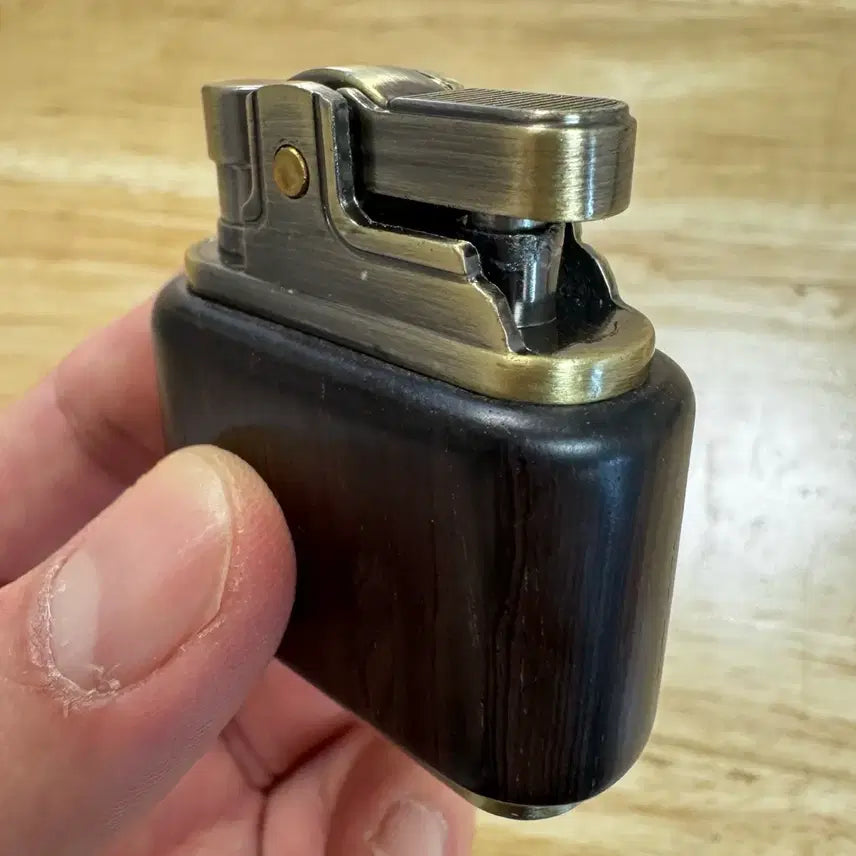 [BUNJANG] ZORRO Brass &amp; Wood Lighter / 고급 엔틱 황동 &amp; 우드 라이터 (미사용 새제품)