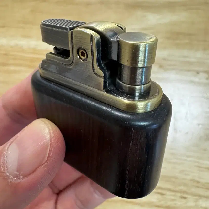 [BUNJANG] ZORRO Brass &amp; Wood Lighter / 고급 엔틱 황동 &amp; 우드 라이터 (미사용 새제품)