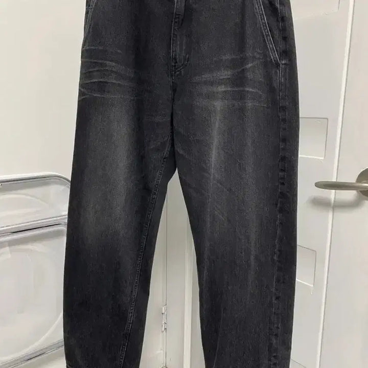 [BUNJANG] Our Selves 23FW Relaxed Denim Pants Bleached Black / [2] 아워샐브스 23fw 릴렉스드 데님 팬츠 블리치드 블랙