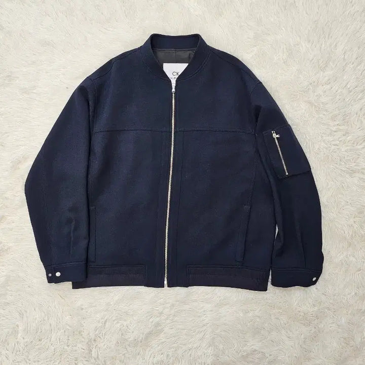 [BUNJANG] Calvin Klein Hanseom Navy Bomber Jacket XL / CK 캘빈클라인 한섬 네이비 봄버 자켓 XL