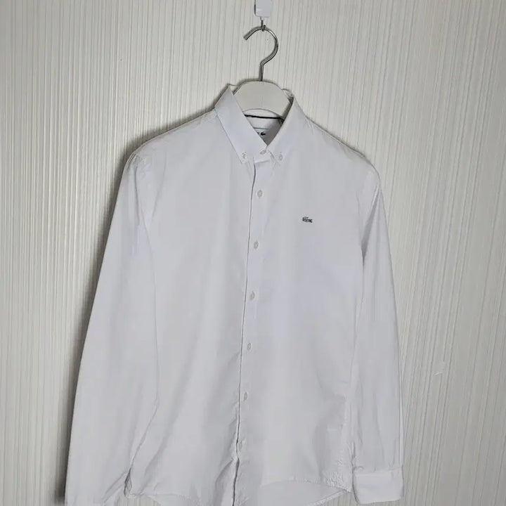 [BUNJANG] Lacoste White Slim Fit Oxford Shirt / 95_라코스테 셔츠 화이트 슬림핏 그레이크록
