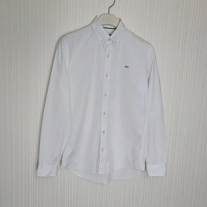 [BUNJANG] Lacoste White Slim Fit Oxford Shirt / 95_라코스테 셔츠 화이트 슬림핏 그레이크록