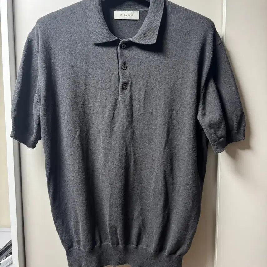 [BUNJANG] Unionblue Hard Twist Polo Shirt (Graphite) - Size L / 유니온블루 하드 트위스트 카라티 L사이즈 그래파이트 팝니다