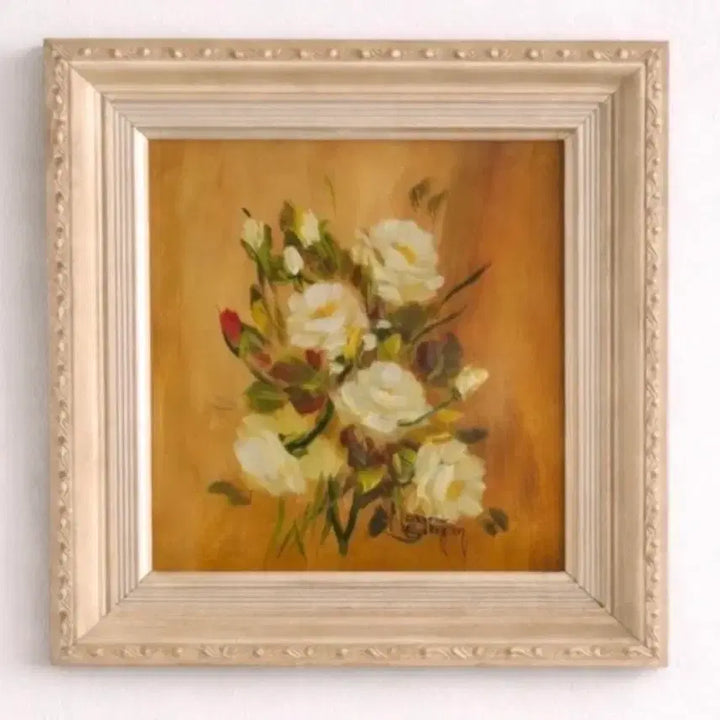 [BUNJANG] Vintage Oil Painting in White Frame / 빈티지 유화 액자 1930년대 작품