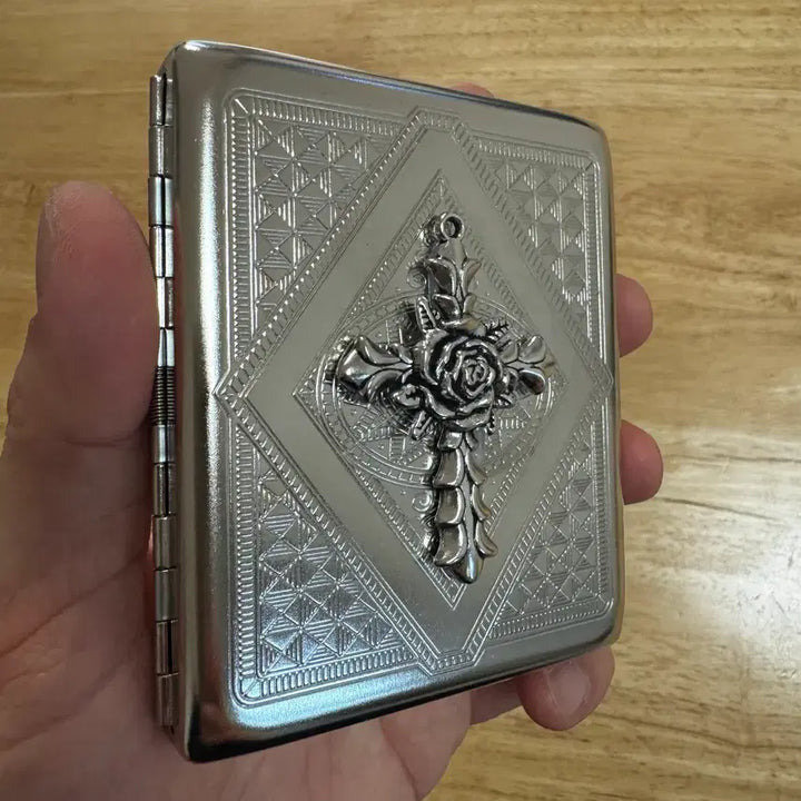 [BUNJANG] Metal Cross Cigarette Case / 메탈 십자가 ㄷㅂ 케이스 (미사용 새제품)