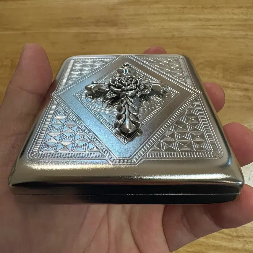 [BUNJANG] Metal Cross Cigarette Case / 메탈 십자가 ㄷㅂ 케이스 (미사용 새제품)