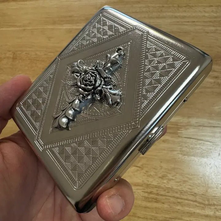[BUNJANG] Metal Cross Cigarette Case / 메탈 십자가 ㄷㅂ 케이스 (미사용 새제품)