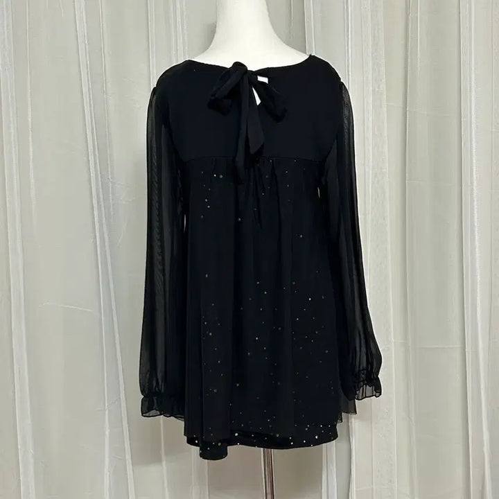[BUNJANG] Axis Palm Sequin Glitter Top / 엑시즈팜 시스루 스팽글 글리터 탑 공겜여주 고스 고딕