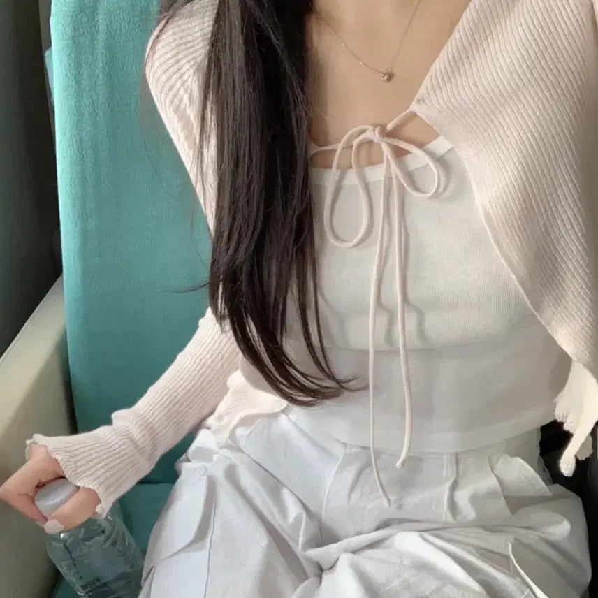 [BUNJANG] Liz Mellow Bolero Cardigan / 리즈 멜로우 볼레로 가디건