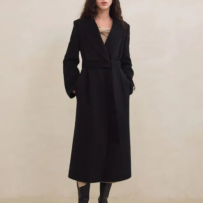 [BUNJANG] GRACE U Carol Shawl Collar Handmade Coat (Black, XS-S) / [실크]그레이스유 캐롤 숄 카라 핸드메이드 코트(블랙,XS-S)