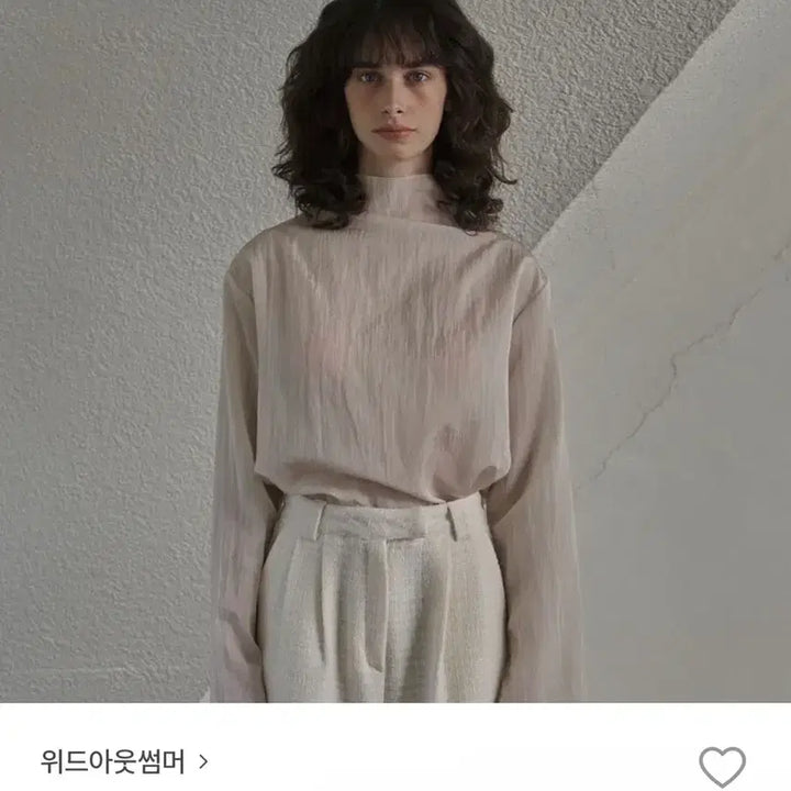 [BUNJANG] Without Summer Layered Satin Blouse Beige / 위드아웃썸머 레이어드 새틴 블라우스 베이지