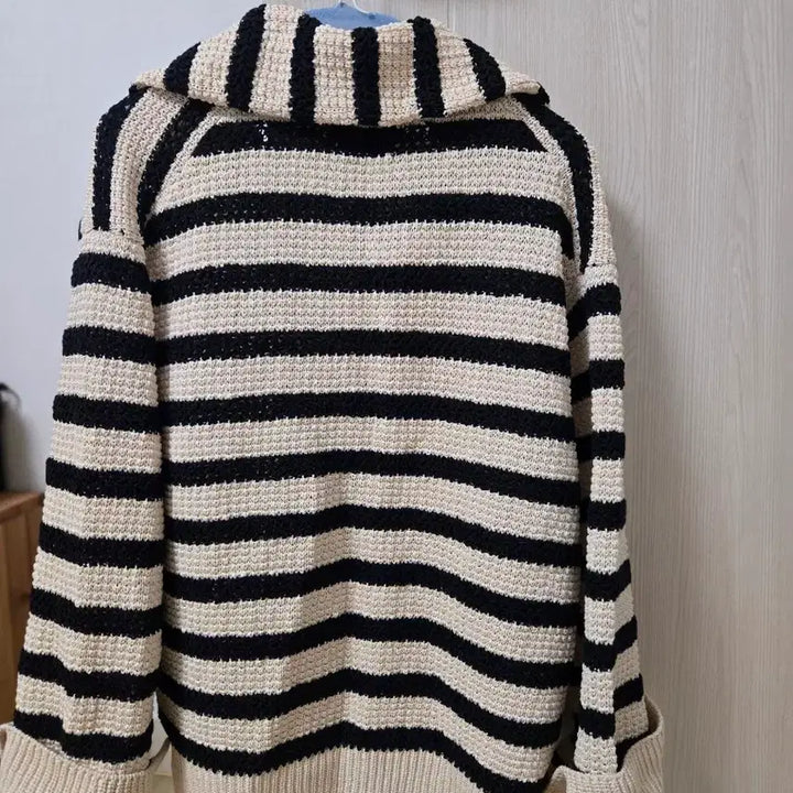 [BUNJANG] TIME Striped Knit Sweater / TIME 타임 스트라이프 니트