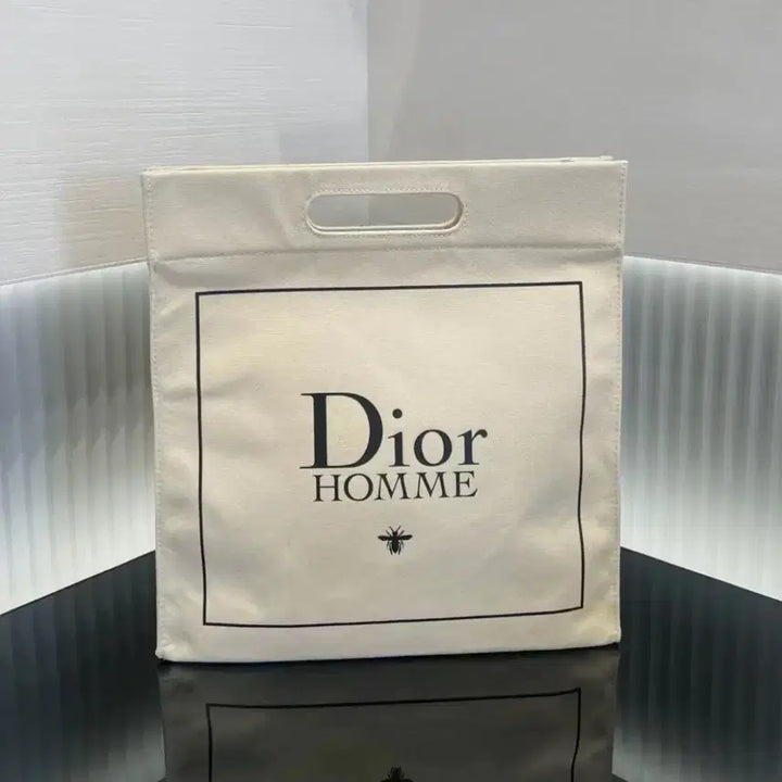 [BUNJANG] Dior White Canvas Tote Bag / 토트백 쇼핑백 화이트 캔버스백