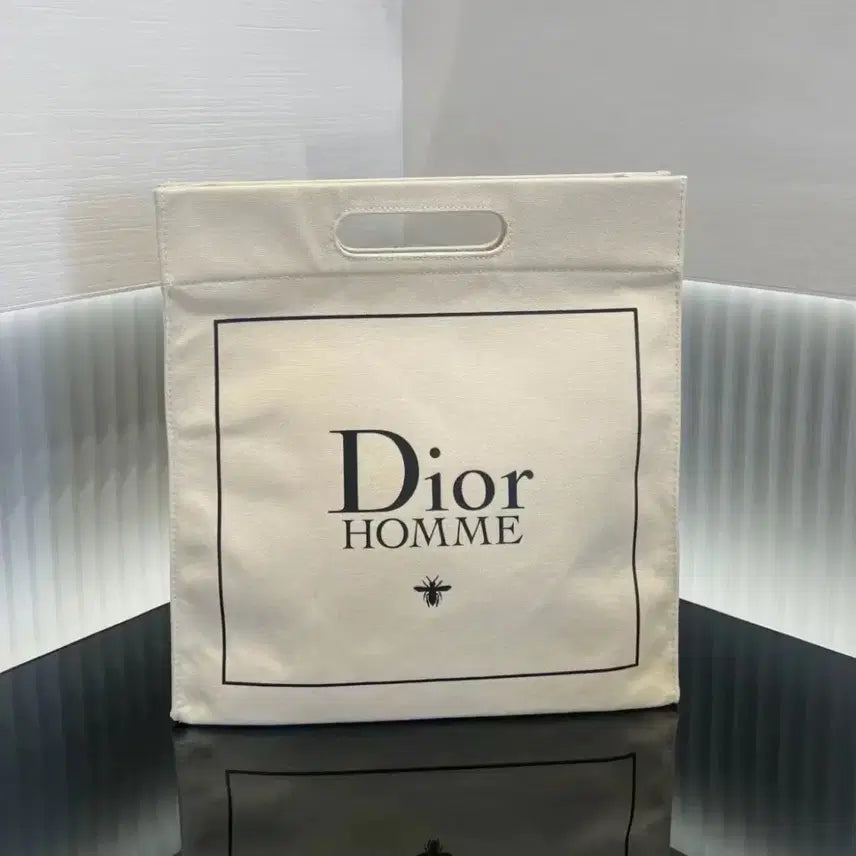 [BUNJANG] Dior White Canvas Tote Bag / 토트백 쇼핑백 화이트 캔버스백
