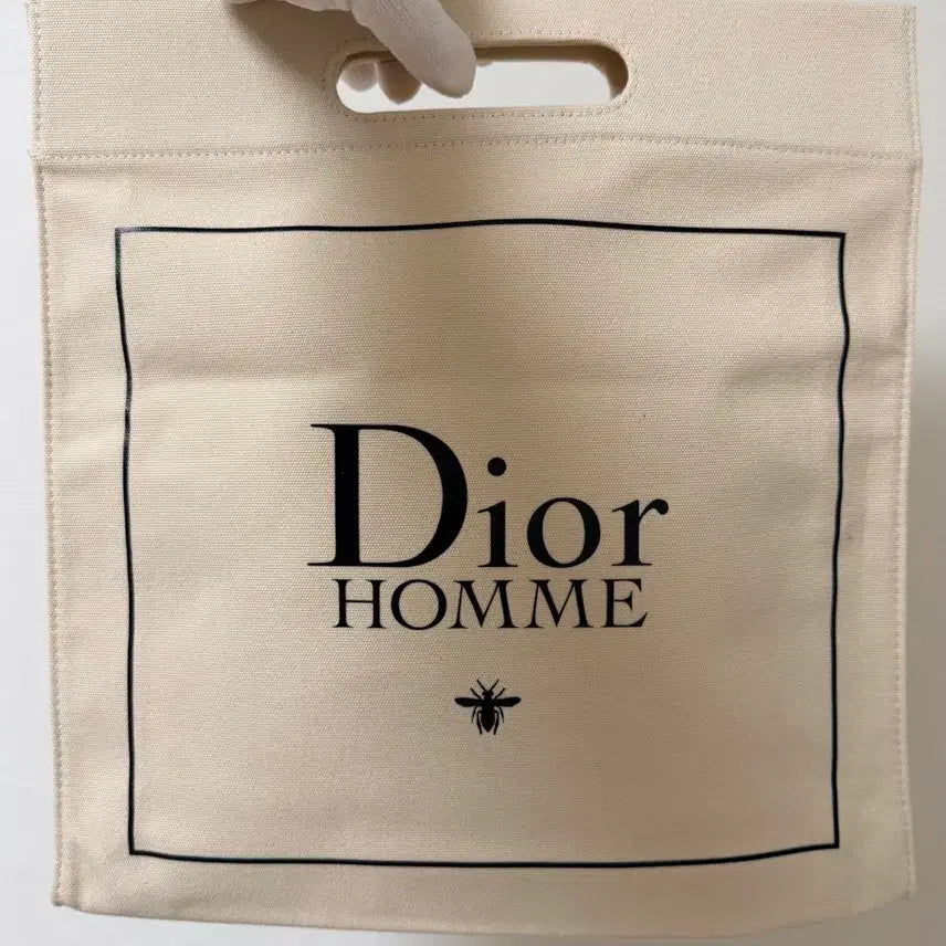 [BUNJANG] Dior White Canvas Tote Bag / 토트백 쇼핑백 화이트 캔버스백