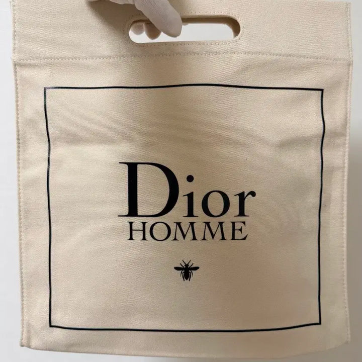 [BUNJANG] Dior White Canvas Tote Bag / 토트백 쇼핑백 화이트 캔버스백