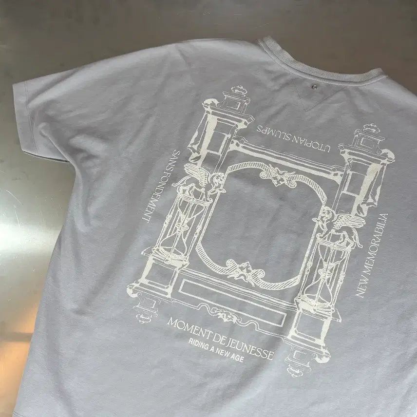[BUNJANG] System Homme Back Logo Printed Half Sleeve T-shirt / 시스템옴므 백로고 프린티드 하프 슬리브 반팔티