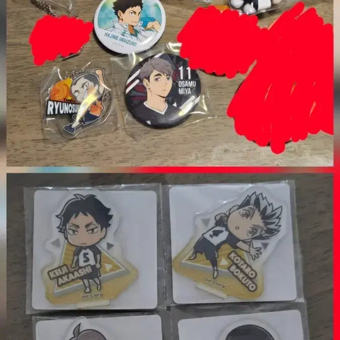 [BUNJANG] Haikyuu!! Bundle Set: Plush Doll, Acrylic Stand, Can Badge / (5/3까지만 판매, 일괄) 하이큐!! 인형/아크릴 스탠드/캔뱃지