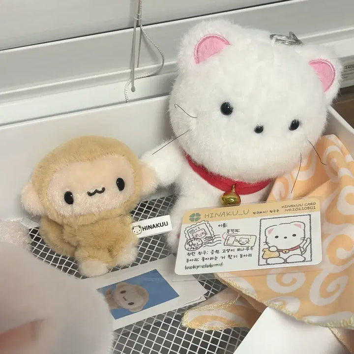 [SOLD OUT] 일괄) 히나쿠우 응원 고양이 쿠숭이 인형 키링