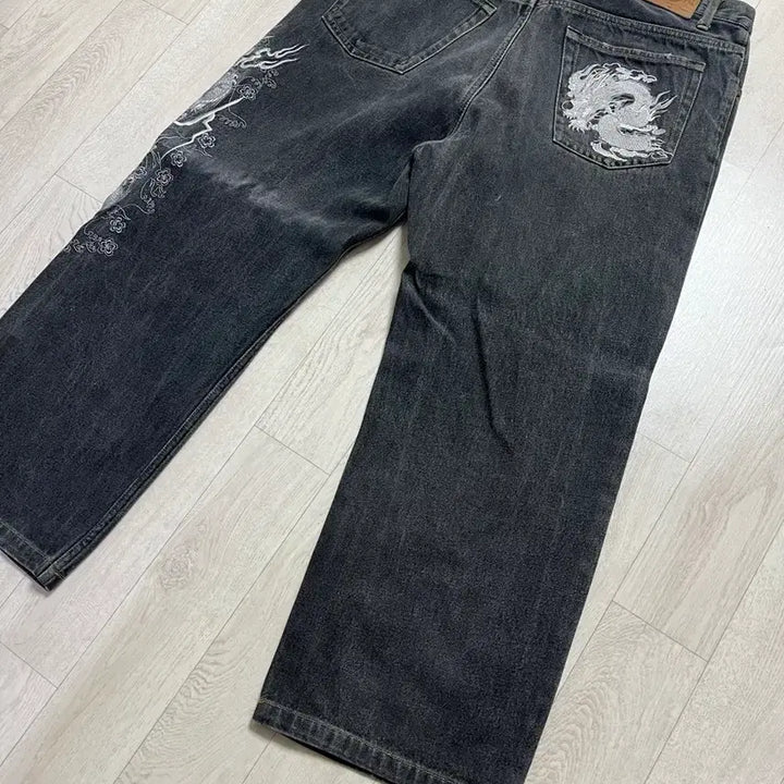 [BUNJANG] Karakuri Tamashii Black Denim Pants / 카라쿠리 타마시 용자수 검정데님 팬츠