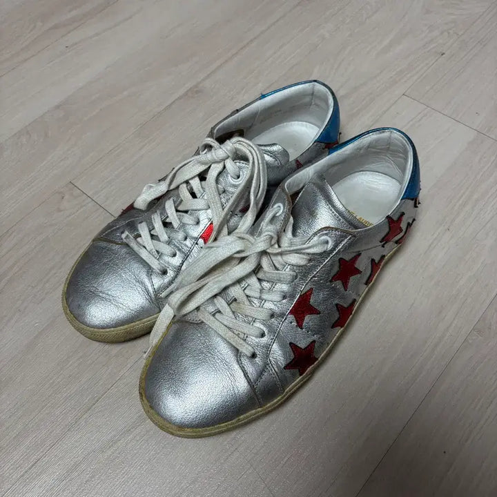 [BUNJANG] Saint Laurent Silver Star Sneakers / 에디슬리먼 생로랑 15SS 실버 스타 스니커즈 40사이즈