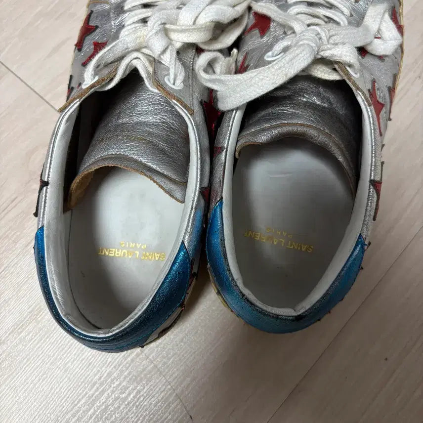 [BUNJANG] Saint Laurent Silver Star Sneakers / 에디슬리먼 생로랑 15SS 실버 스타 스니커즈 40사이즈