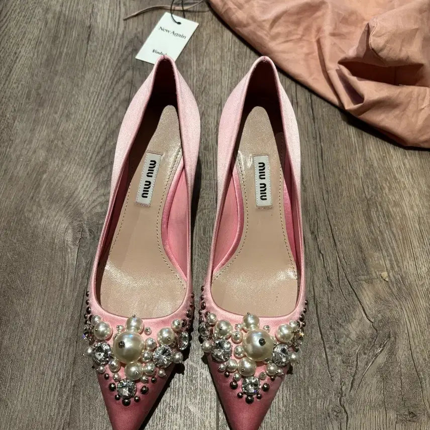 [BUNJANG] Miu Miu Pearl Crystal Shoes (230) / 미우미우 정품 진주 크리스탈 구두 컨디션 최상 230 갸루