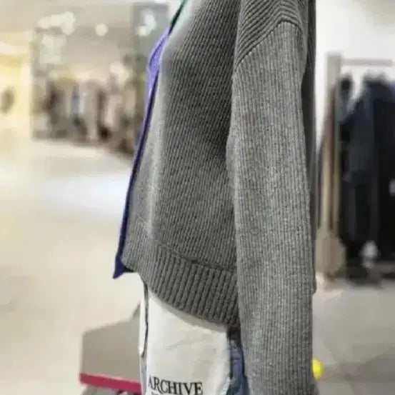 [BUNJANG] Lucky Chouette Cable Knit Cardigan / 럭키슈에뜨 배색 케이블 니트가디건 -프리