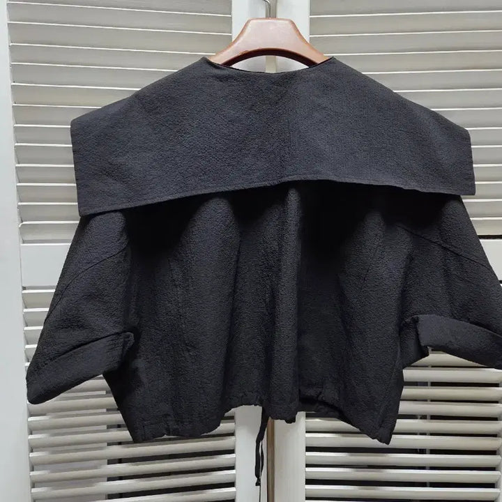 [BUNJANG] Seersucker Big Collar Jacket/Blouse / 빅카라 시어서커 자켓겸 블라우스