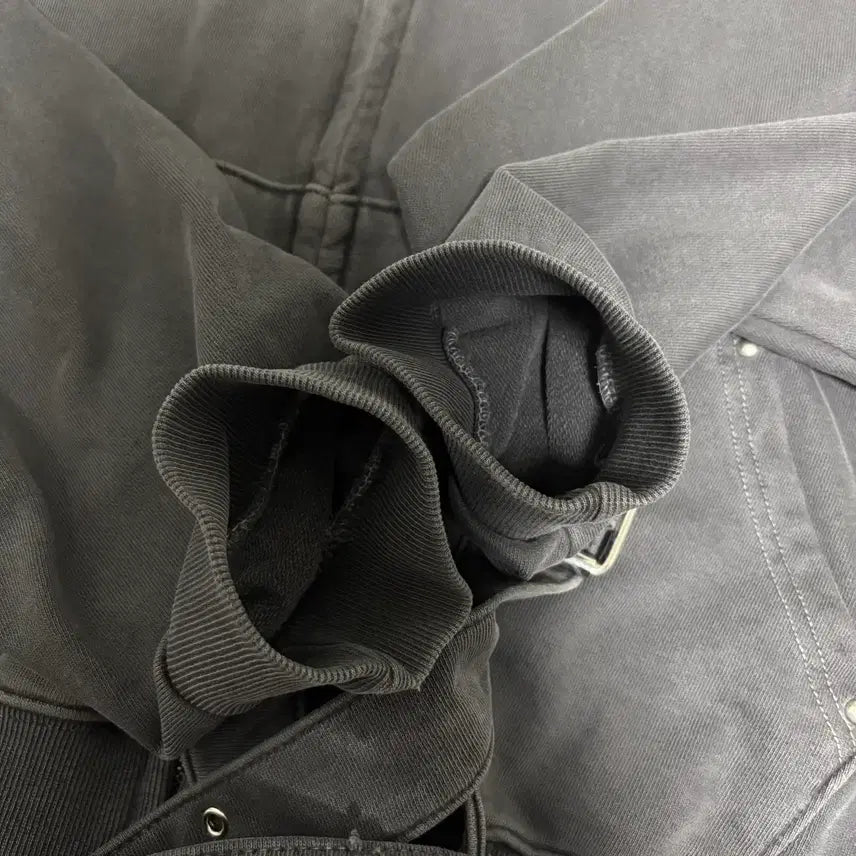 [BUNJANG] Bunte Eyelet Belt Hoodie Zip-up / 분트 아일렛 벨트 후드집업