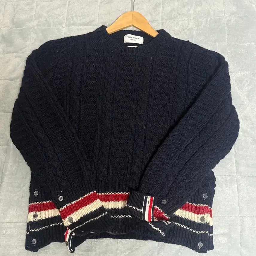 [BUNJANG] Thom Browne Cable Knit Cardigan / 톰브라운 케이블 니트 가디건