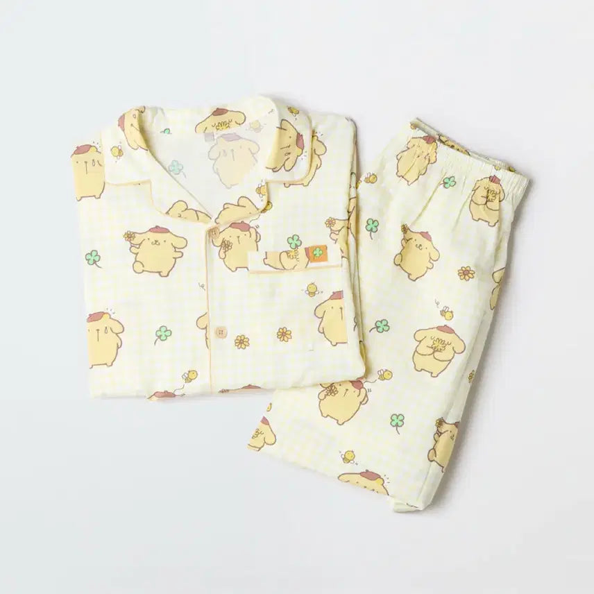 [BUNJANG] SPAO Sanrio Pompompurin Long-Sleeve Pajamas / 새옷)스파오 산리오 폼폼푸린 긴팔파자마(M/L/Xl)