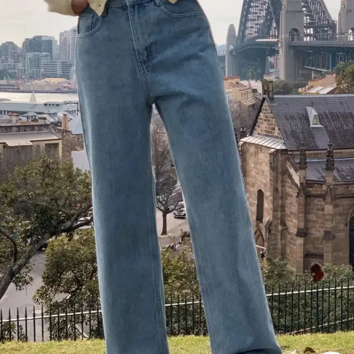 [BUNJANG] GoGoSing Pastel Wide Denim Jeans Light Blue 160cm L / 원가 3.7) 고고싱 파스텔 와이드 데님 청바지 연청 160cm L