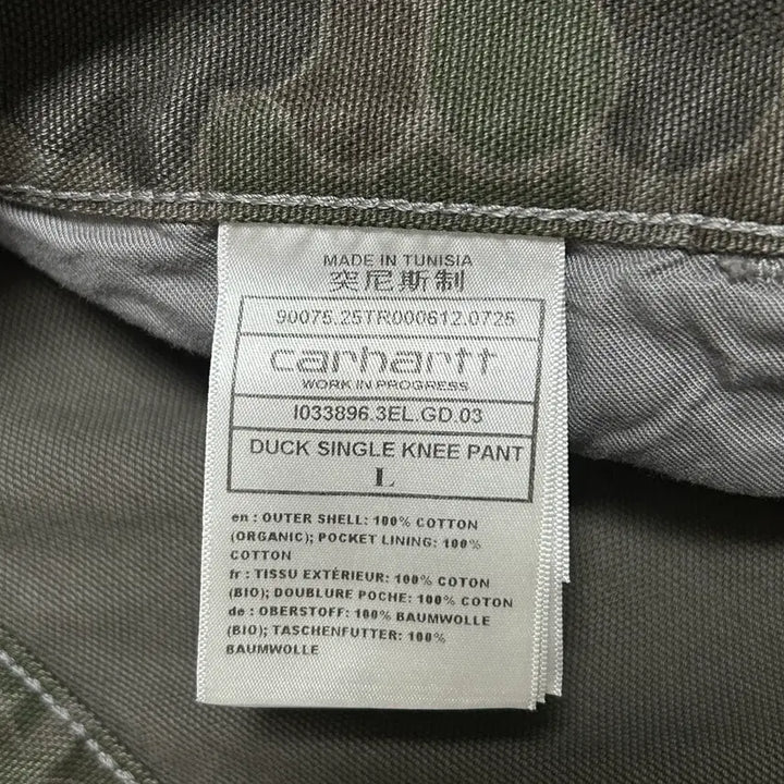 [BUNJANG] Carhartt WIP Duck Single Knee Pants Camo / [L/라지] 칼하트WIP 덕 싱글니팬츠 카모